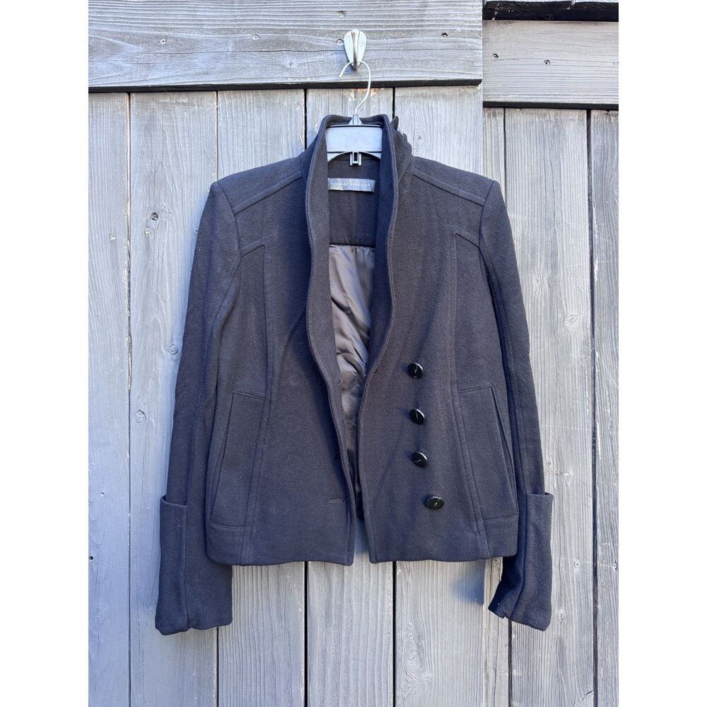 Proenza Schouler Black Wool Zip-Back Structured Jacket